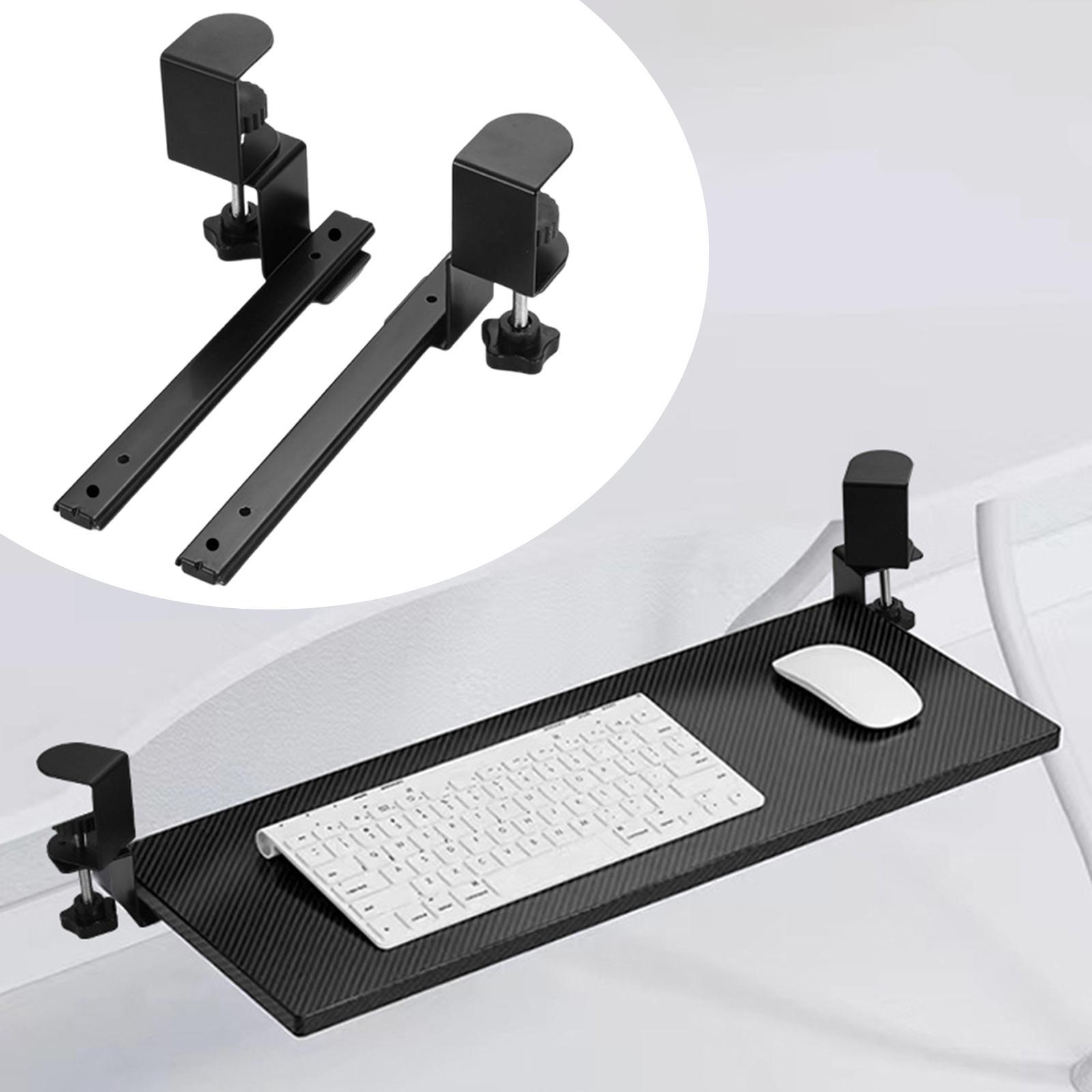 Keyboard Tray Under Desk - 2x toetsenbordlade onder bureau, glijbaan onder