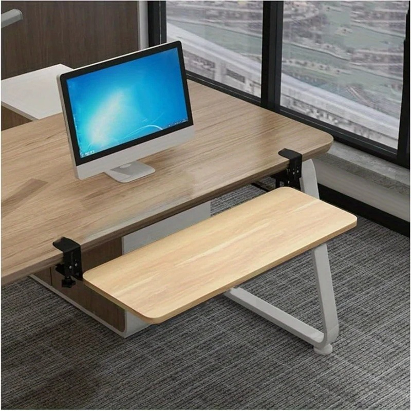Keyboard Tray Under Desk - 1PC Klem-toetsenbordlade Ergonomisch Schuifbaar Onderbureau Toetsenbord-