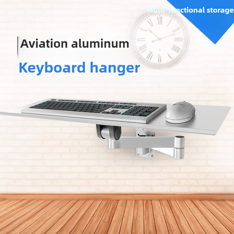 Keyboard Tray Under Desk - Ruimtebesparende, aan de muur gemonteerde toetsenbordlade,