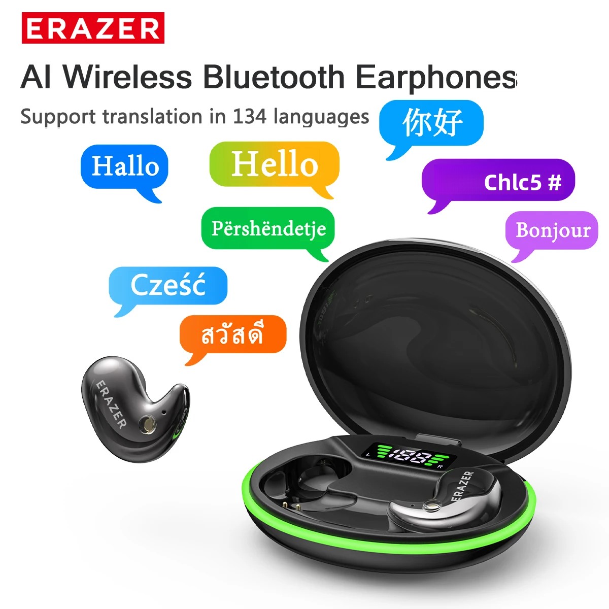 Home Office Headset - EARZER XF58 In-Ear Bluetooth Hoofdtelefoon Met