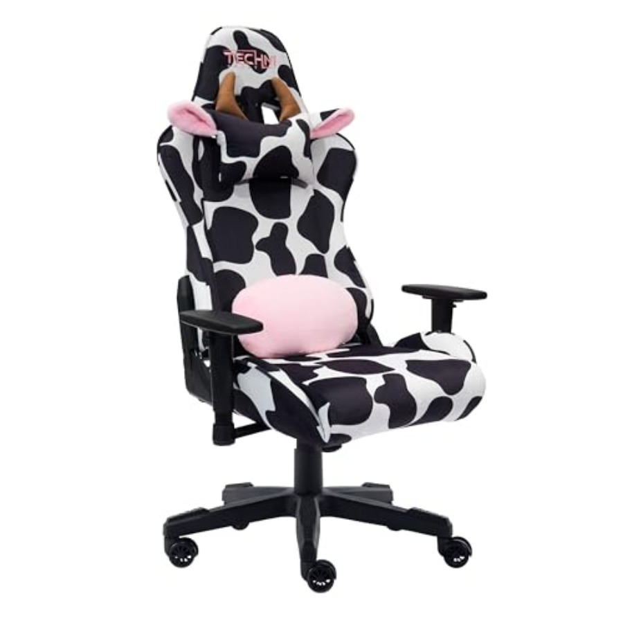 Home Office Ergonomics - Gamingstoel voor thuiskantoor, gemaakt van zwart