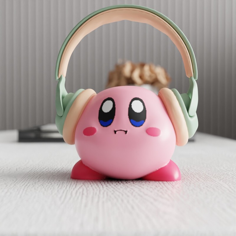 Home Office Headset - MSKA hoofdtelefoonstandaard Kirby schattige cartoon creatieve