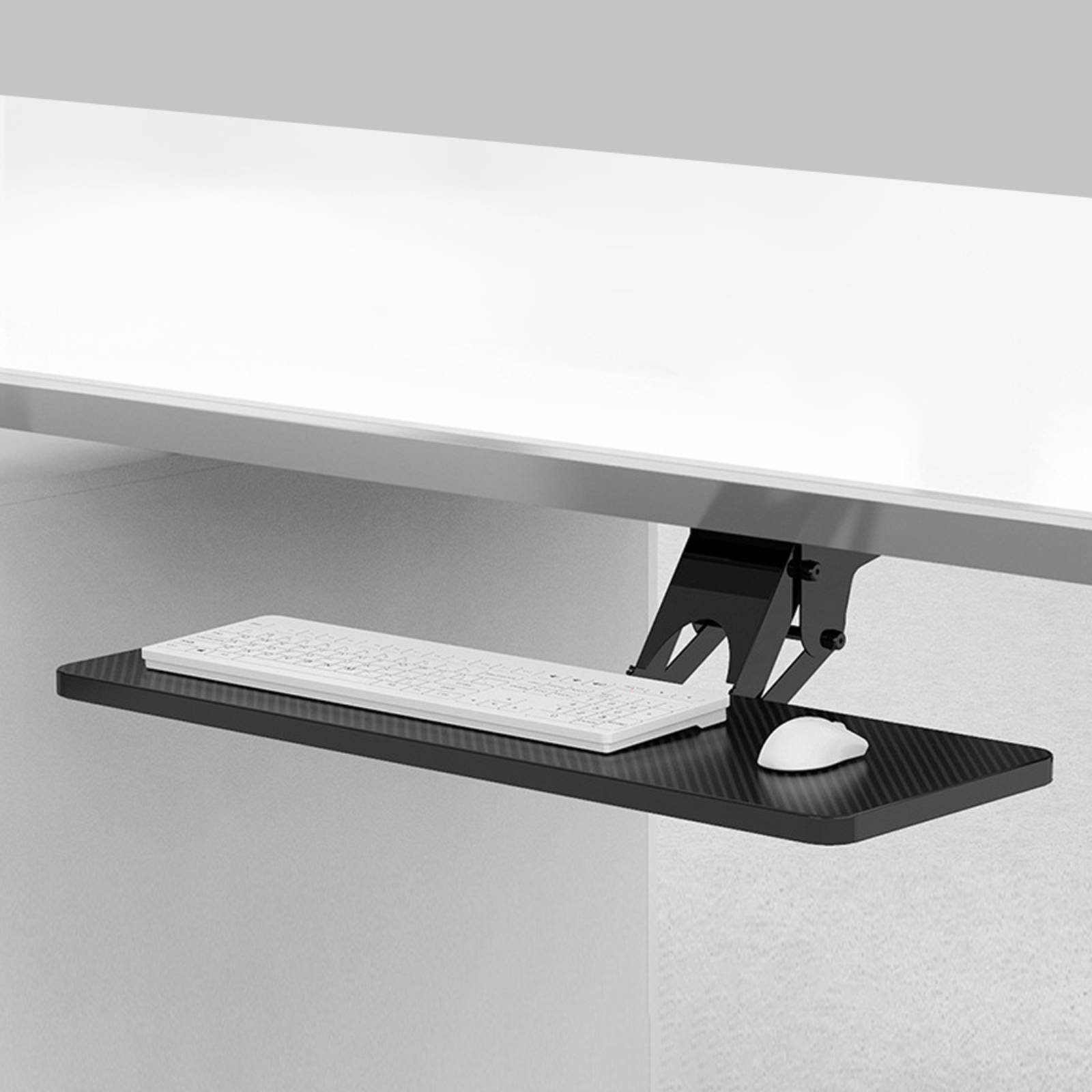 Keyboard Tray Under Desk - Opklapbare toetsenbordlade onder het bureau, onbetrokken,
