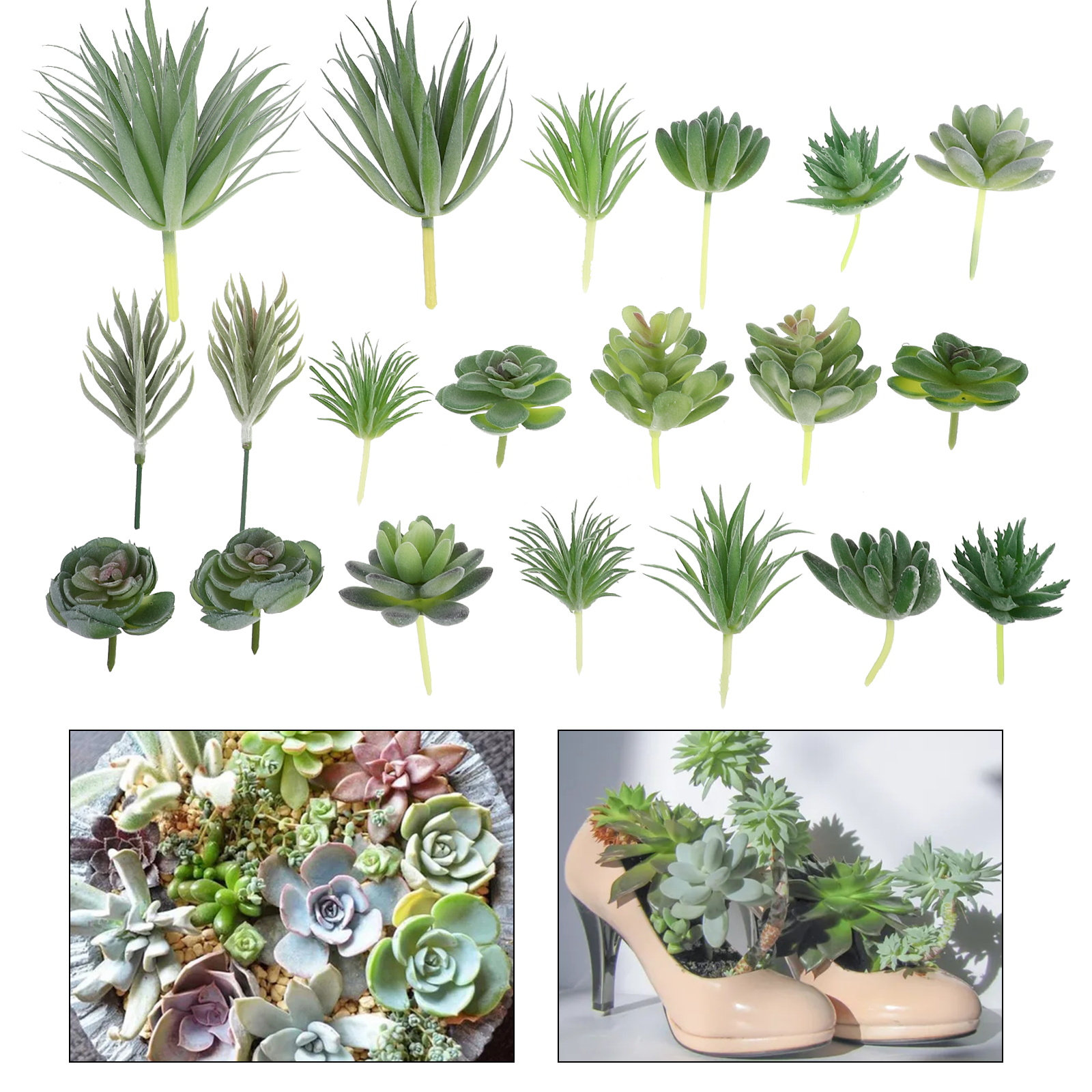 Plant Desk Mini - 20 stuks mini kunstmatige vetplanten nep