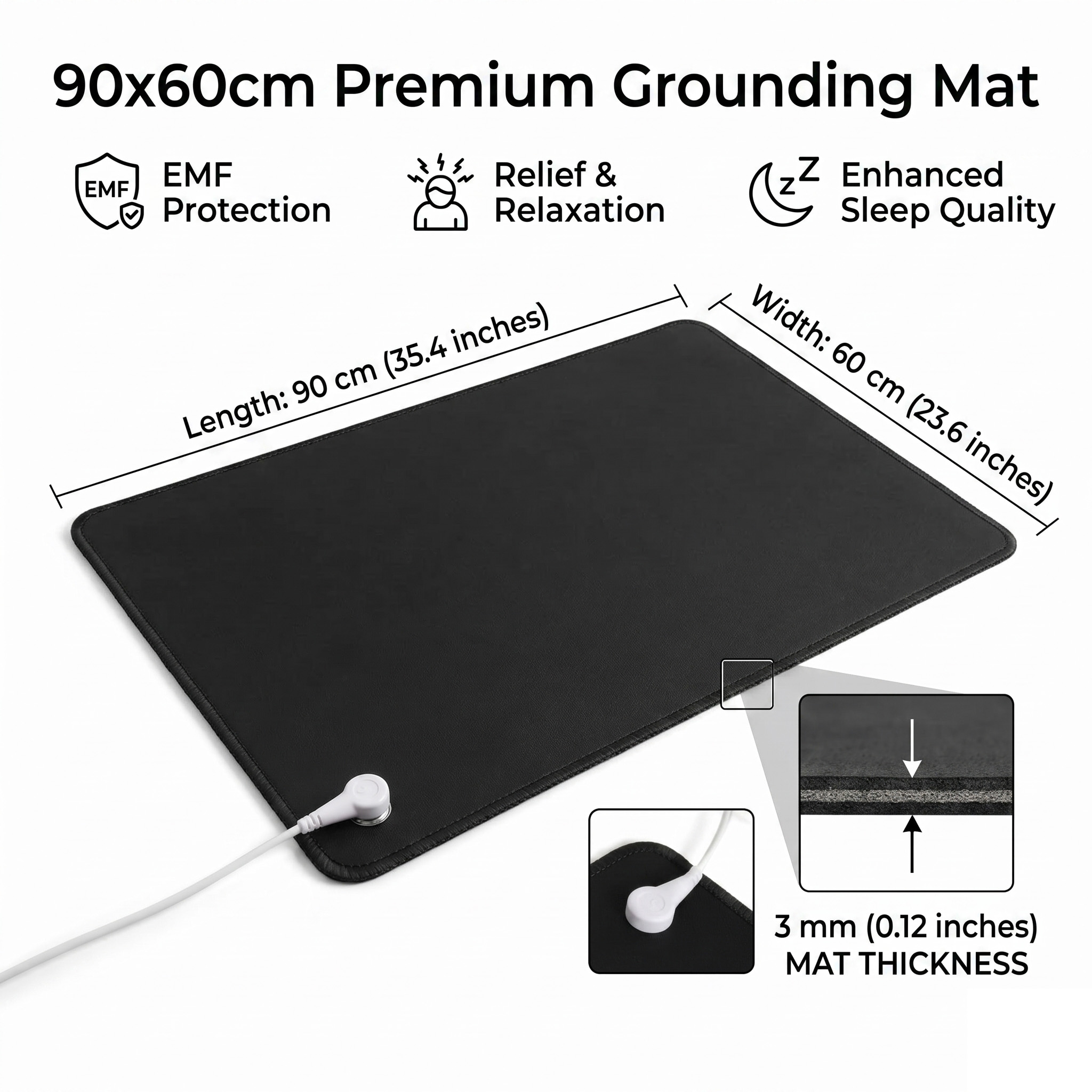 Desk Mat Leather - 3mm PU Leder Aardingsmat Aardingspad Antistatisch