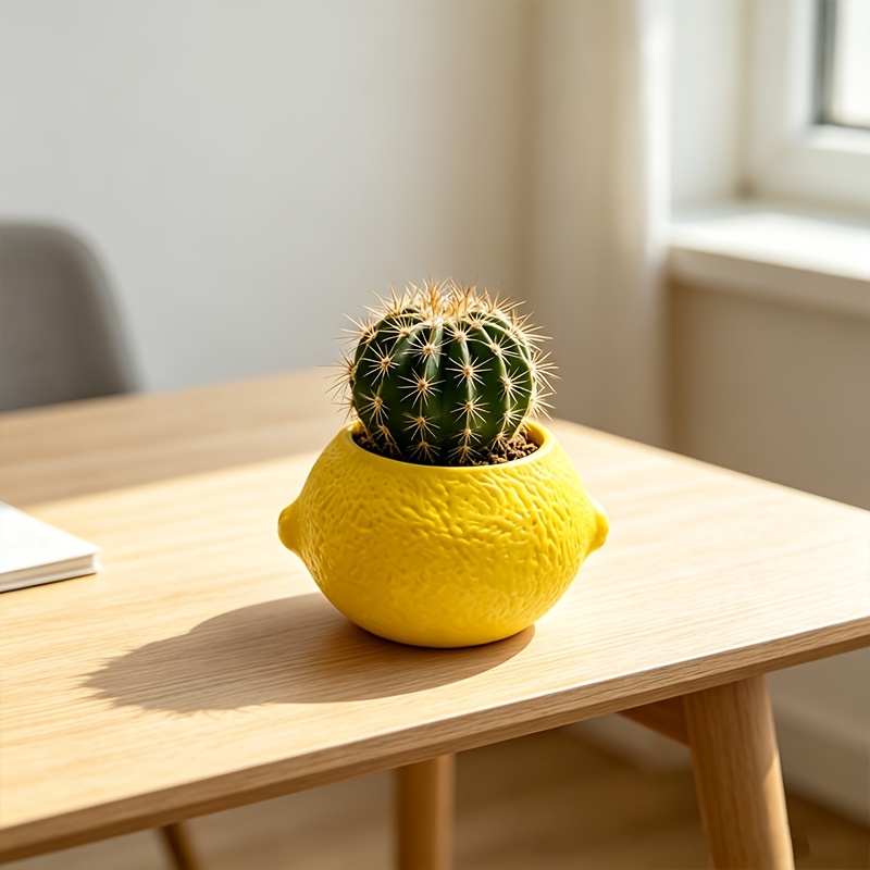 Citroenvormige decoratieve pla - Plant Desk Mini recensie en prijs