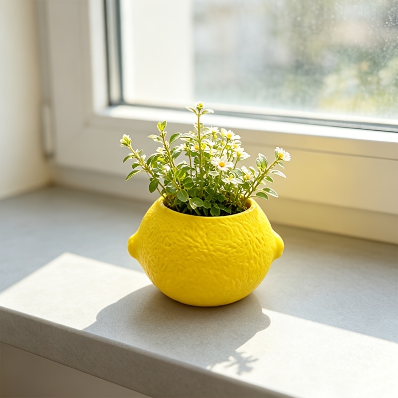Citroenvormige decoratieve pla - Plant Desk Mini recensie en prijs