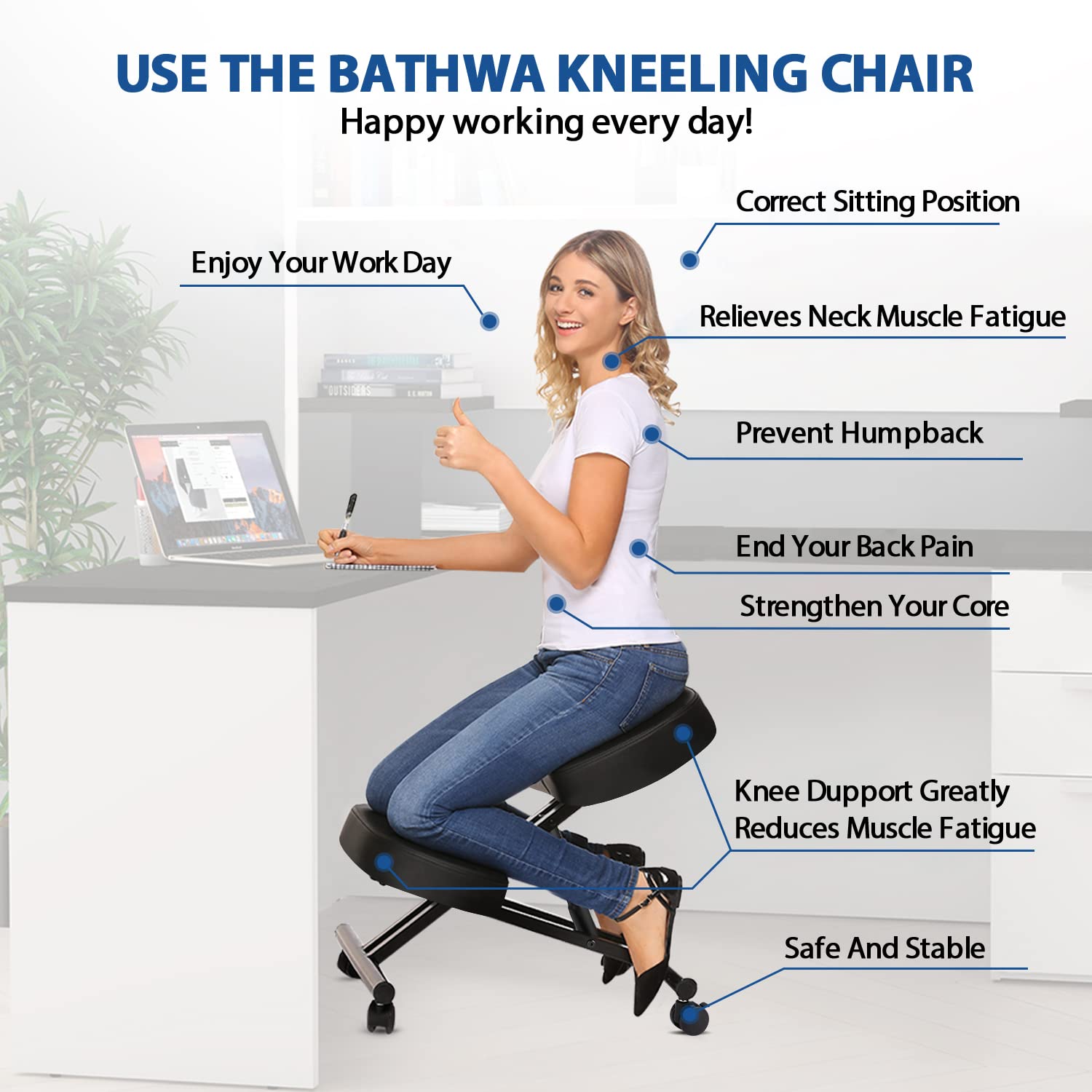 Ergonomische knielstoel voor k - Home Office Ergonomics recensie en prijs