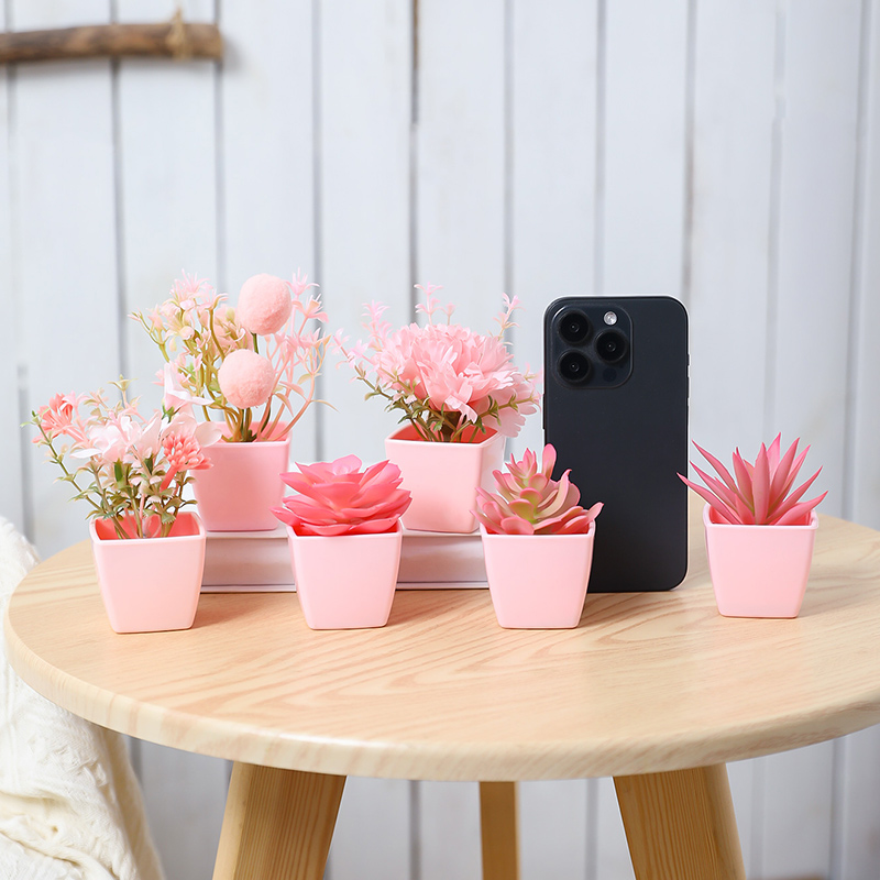 6-delige mini-synthetische blo - Plant Desk Mini recensie en prijs