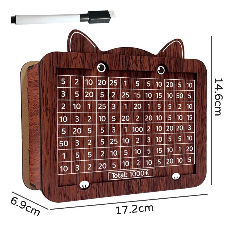 Rustieke spaarpot met doelwitt - Home Office Budget recensie en prijs