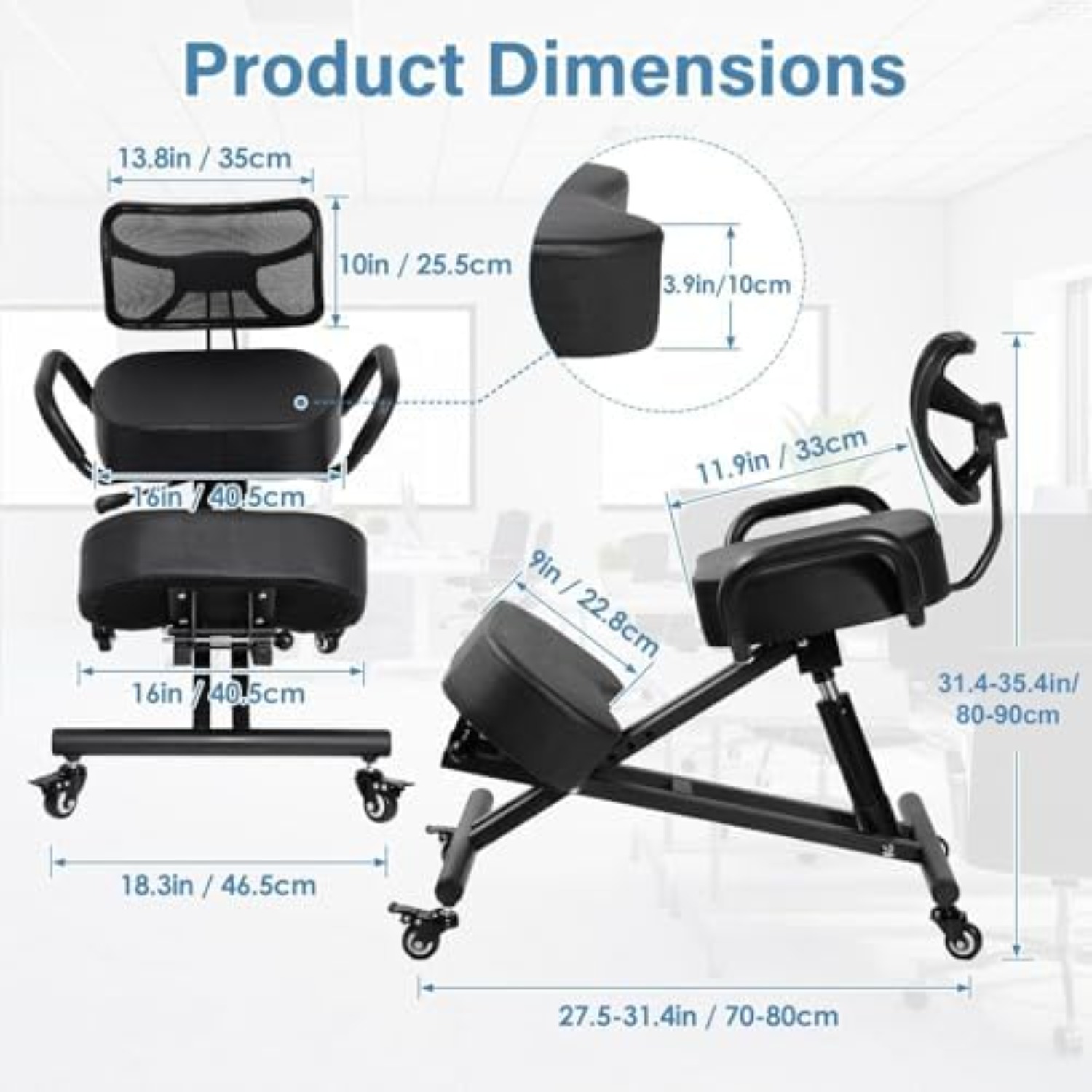 Ergonomische knielstoel met ve - Home Office Ergonomics recensie en prijs