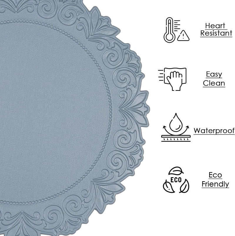 1/6/10PCS Ronde Keukentafelmat - Desk Mat Leather recensie en prijs