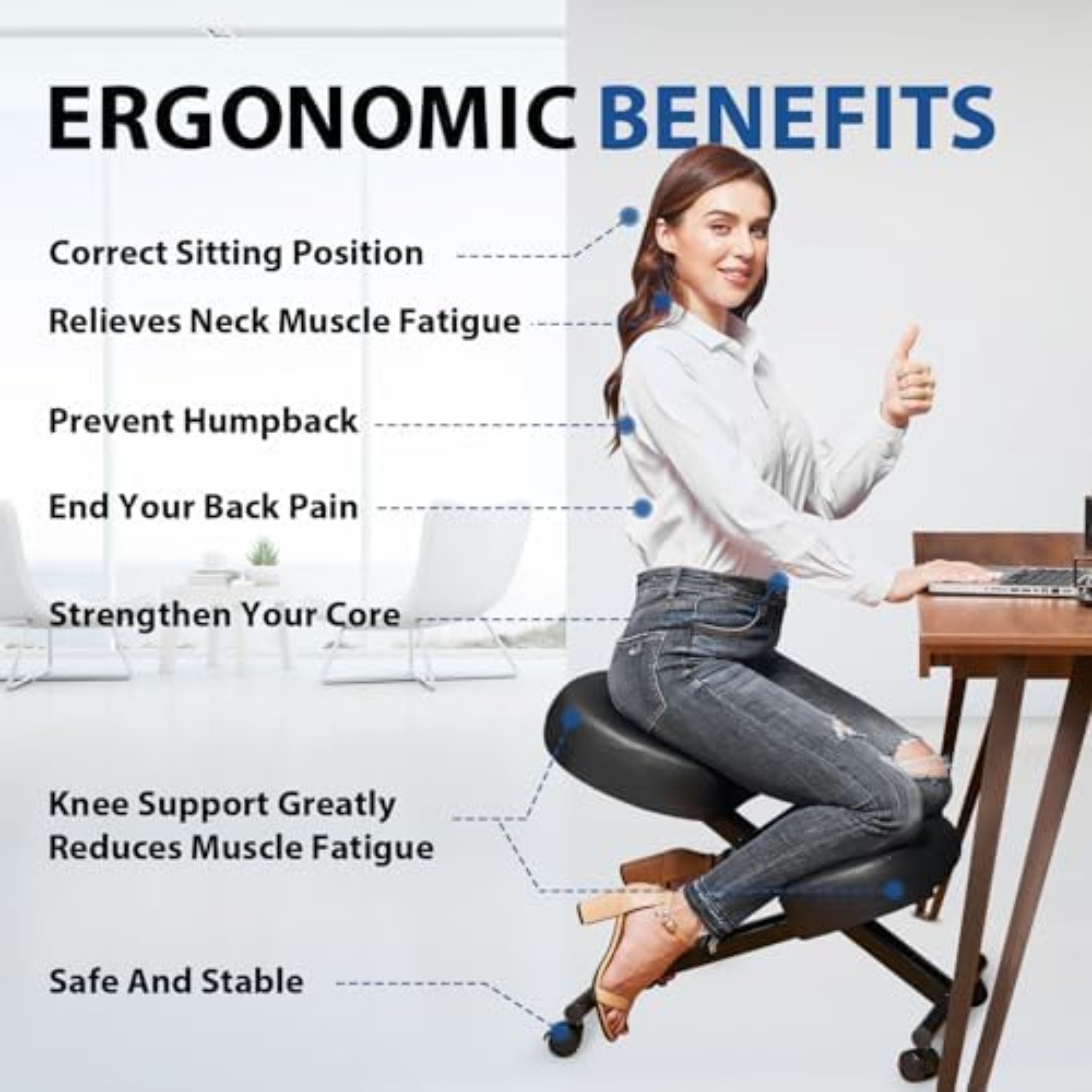 Ergonomische knielstoel, medit - Home Office Ergonomics recensie en prijs