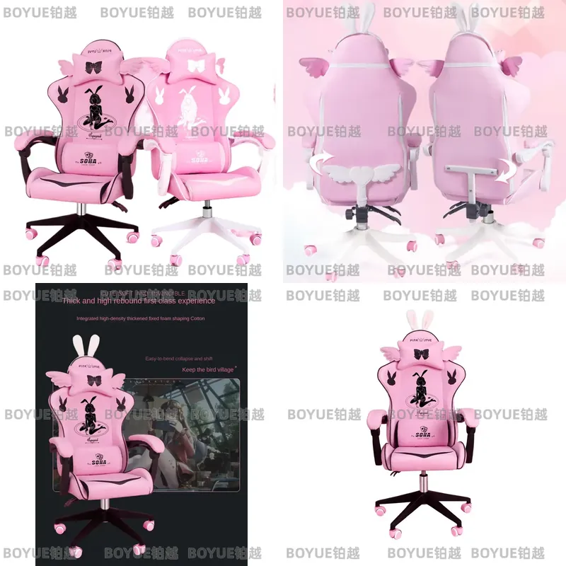 Roze Gamingstoel Ergonomische  - Home Office Ergonomics recensie en prijs