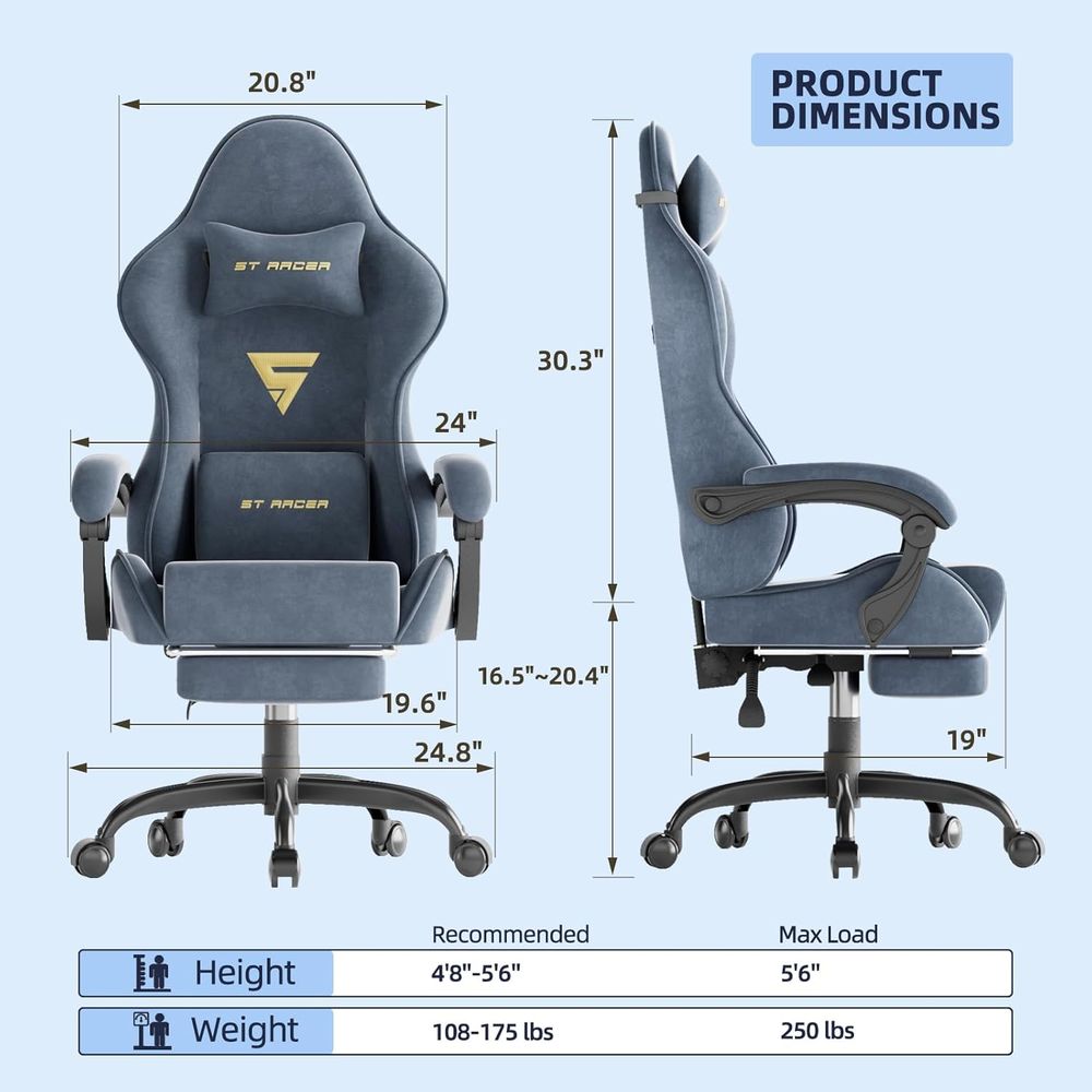 Ergonomische gamingstoel met v - Home Office Ergonomics recensie en prijs