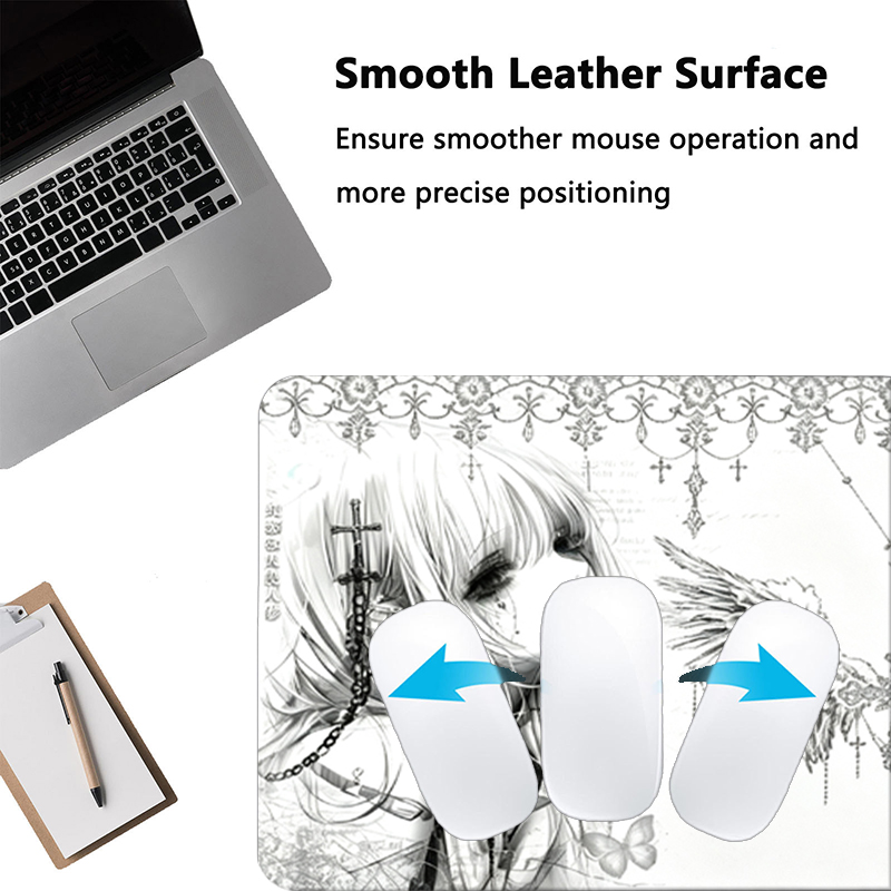 Leren muismat Zwart Wit Anime  - Desk Mat Leather recensie en prijs