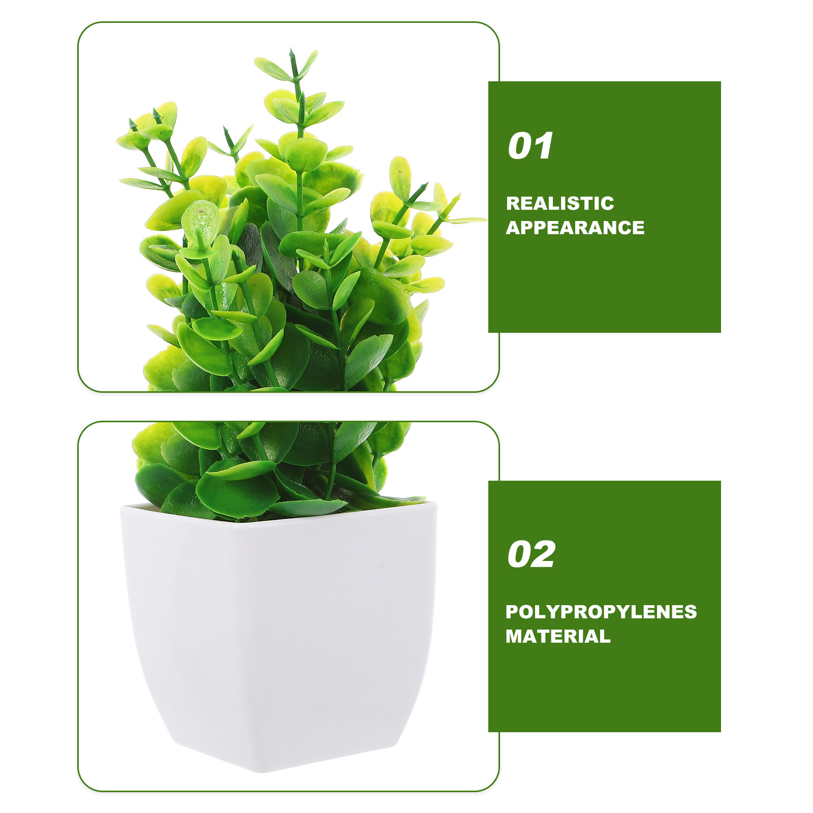 3 stuks kleine kunstmatige pot - Plant Desk Mini recensie en prijs